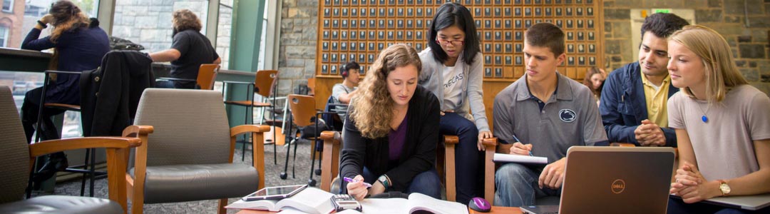 students studying