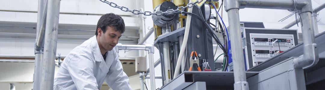 a researcher at work in the lab