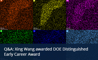 Q and A Xing Wang awarded DOE Distinguished Early Career Award